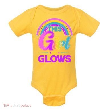Funny Cute This Girl Glows Baby Bodysuit