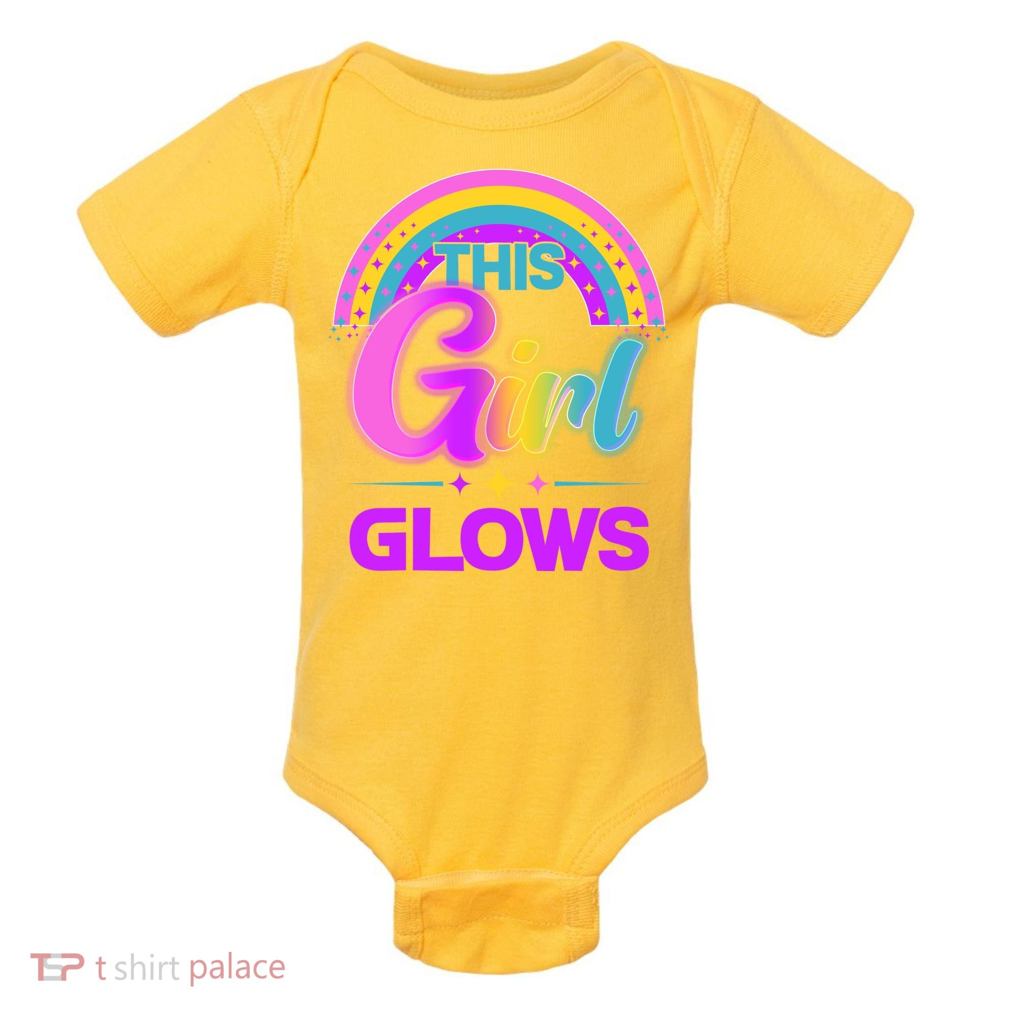 Funny Cute This Girl Glows Baby Bodysuit