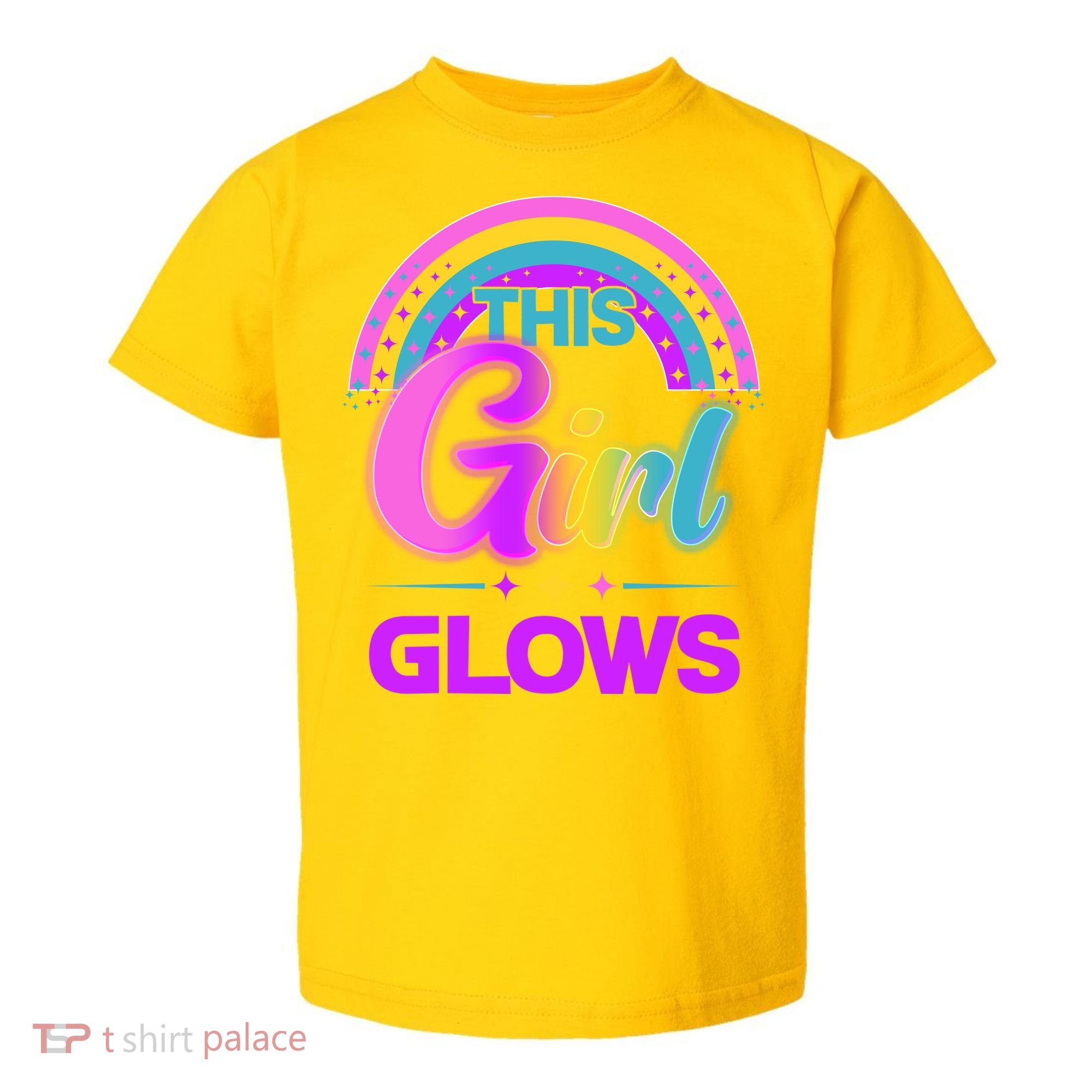 Funny Cute This Girl Glows Toddler T-Shirt