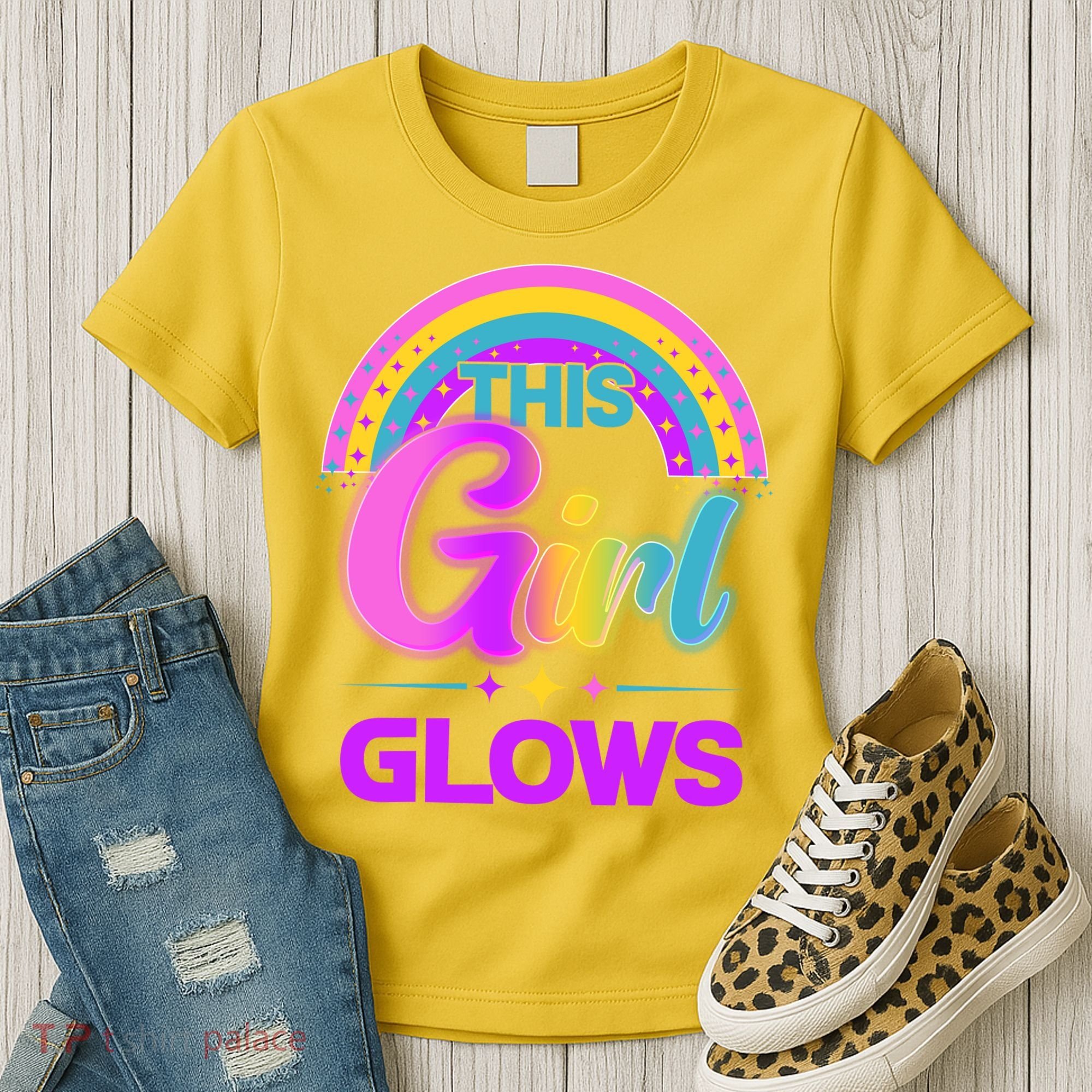 Funny Cute This Girl Glows Women's T-Shirt