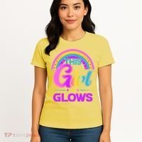 Funny Cute This Girl Glows Women's T-Shirt thumb 4