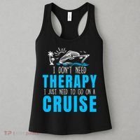 Funny Cruise Therapy Cruise Squad Family Cruise Vacation Cruise Ship Cruising Women's Tank Top thumb 3
