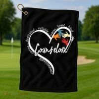 Funny Counselor Tops Back To School Golf Towel thumb 1