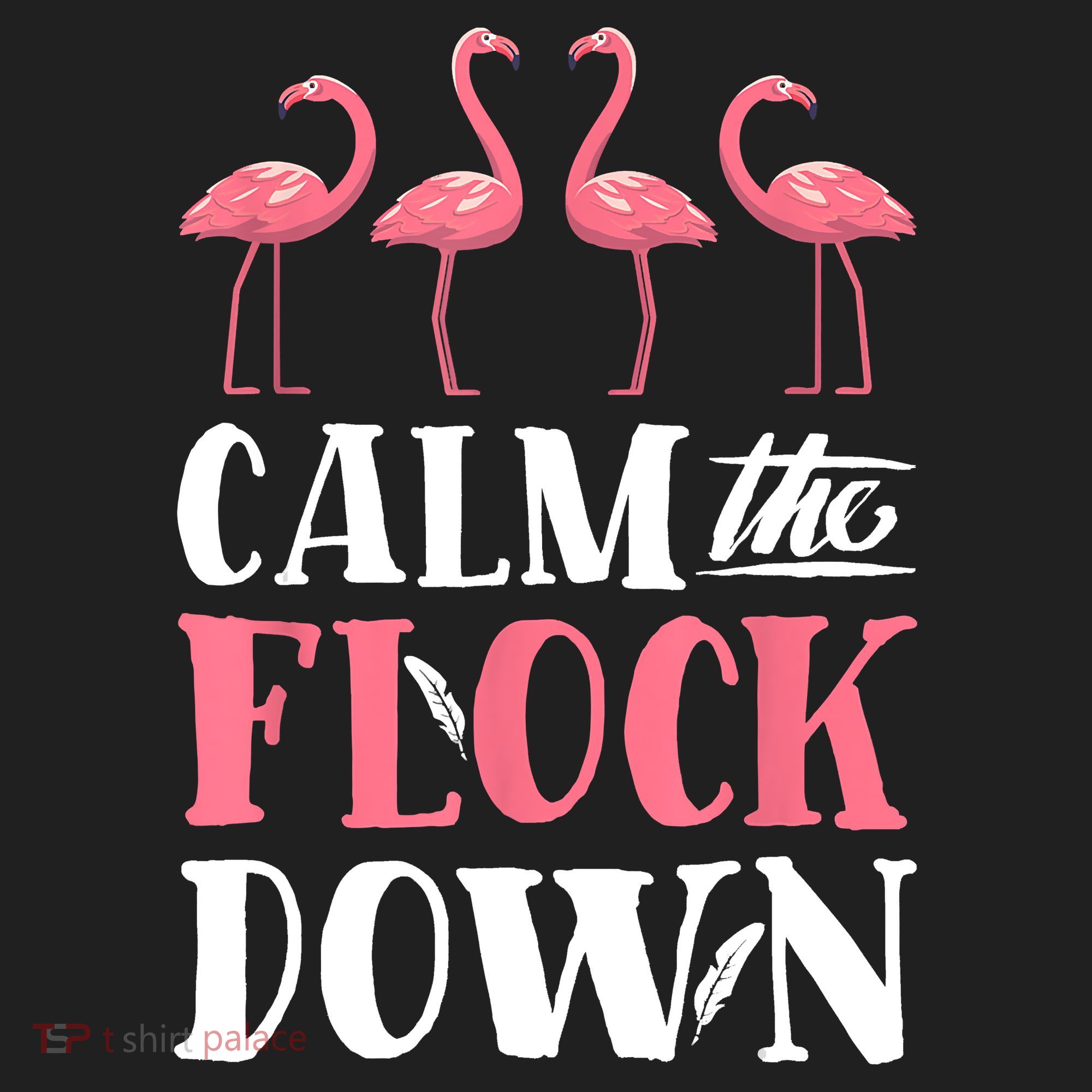 Flamingo Calm The Flock Down Funny Pink Bird Lovers Summer Beanie