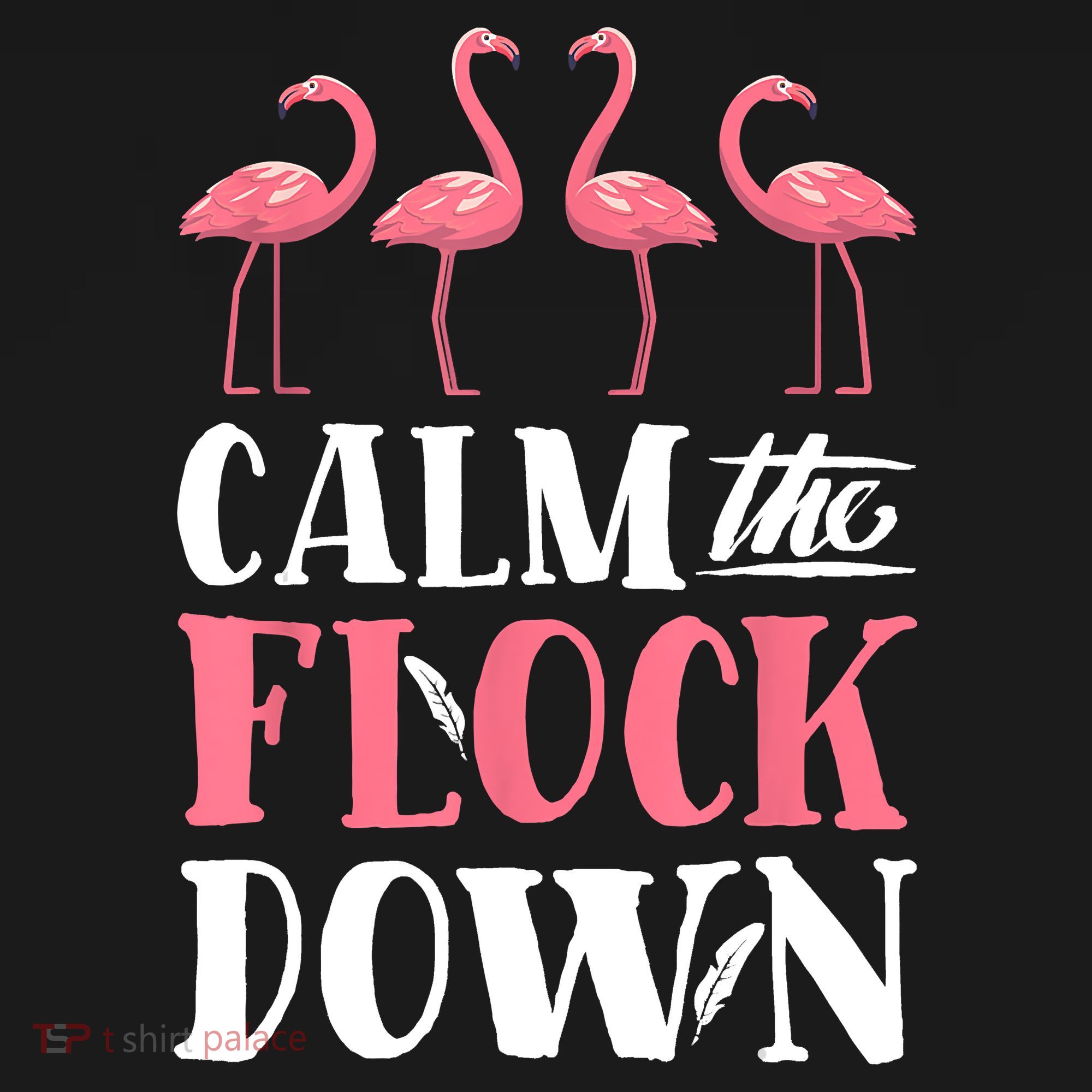 Flamingo Calm The Flock Down Funny Pink Bird Lovers Summer Women's Hoodie