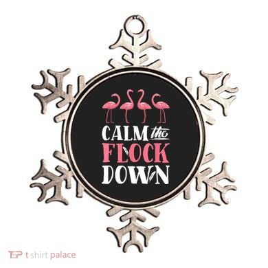 Flamingo Calm The Flock Down Funny Pink Bird Lovers Summer Ornament