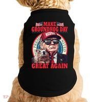 Funny Cool Trump Groundhog Make Groundhog Day Great Again Doggie Tank thumb 0
