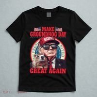 Funny Cool Trump Groundhog Make Groundhog Day Great Again T-Shirt thumb 5