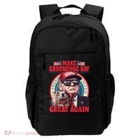 Funny Cool Trump Groundhog Make Groundhog Day Great Again Backpack thumb 0