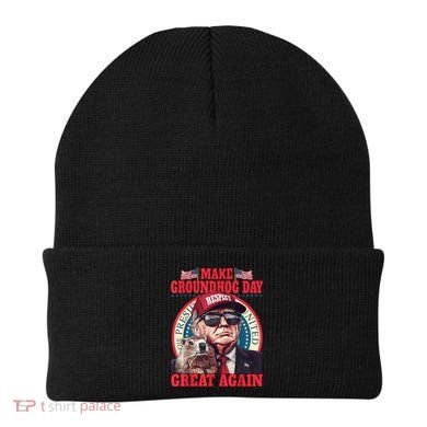 Funny Cool Trump Groundhog Make Groundhog Day Great Again Beanie