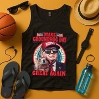 Funny Cool Trump Groundhog Make Groundhog Day Great Again Tank Top thumb 4