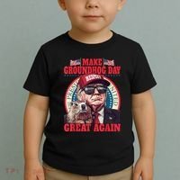 Funny Cool Trump Groundhog Make Groundhog Day Great Again Toddler T-Shirt thumb 2