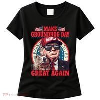 Funny Cool Trump Groundhog Make Groundhog Day Great Again Women's T-Shirt thumb 0