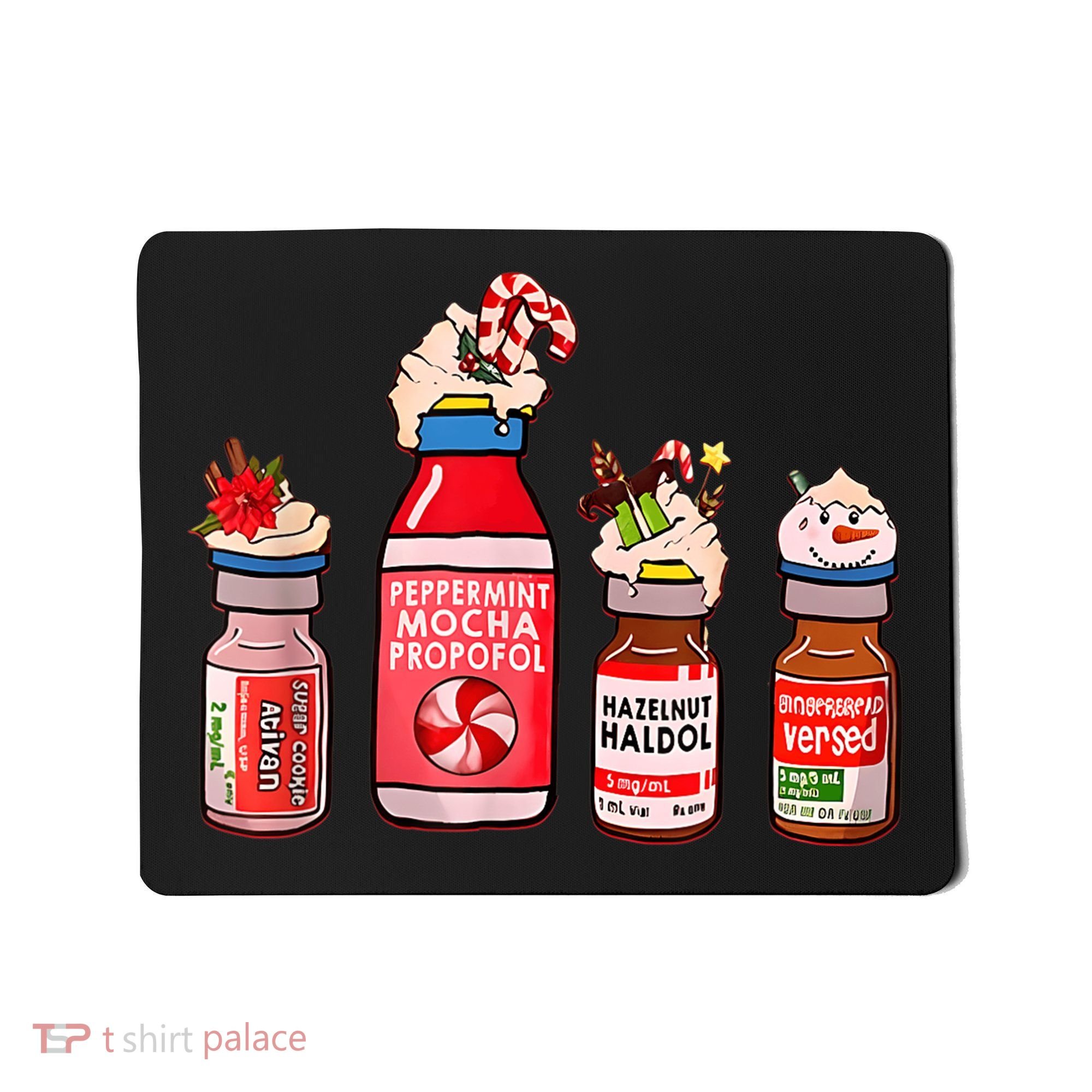 Funny Christmas Tee Crna Pacu ER ED ICU Cricital Care Nurse Mousepad