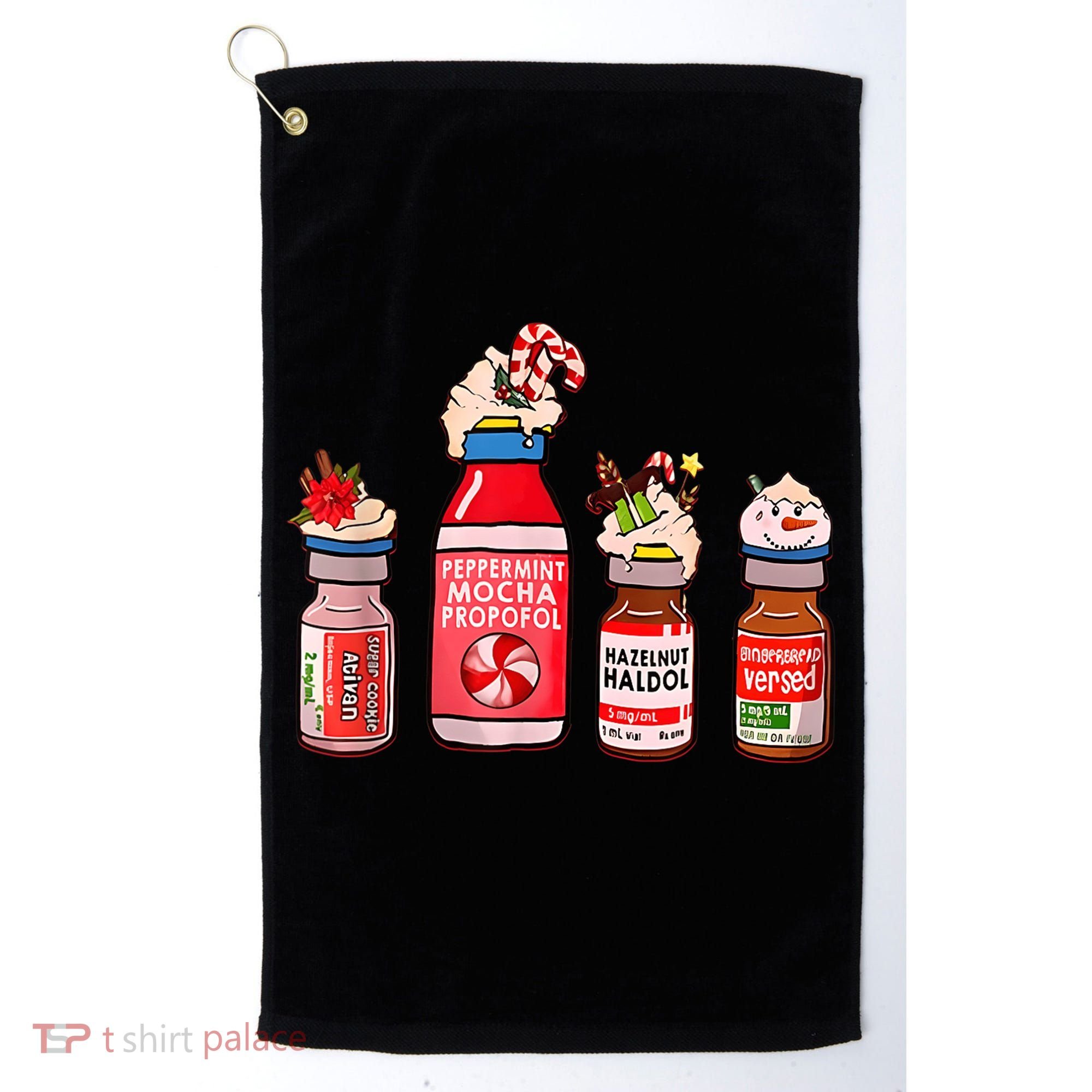 Funny Christmas Tee Crna Pacu ER ED ICU Cricital Care Nurse Golf Towel