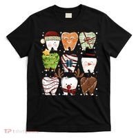 Funny Christmas Teeth Dental Dentist Santa Reindeer Snowman Gingerbread T-Shirt thumb 0