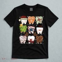 Funny Christmas Teeth Dental Dentist Santa Reindeer Snowman Gingerbread T-Shirt thumb 5