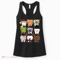 Funny Christmas Teeth Dental Dentist Santa Reindeer Snowman Gingerbread Women's Tank Top thumb 0