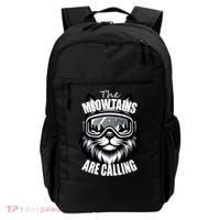 Funny Cat The Meowtains Are Calling Snowboard Ski Lover Backpack thumb 0