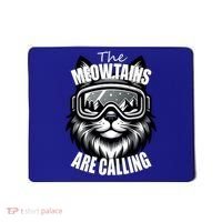 Funny Cat The Meowtains Are Calling Snowboard Ski Lover Mousepad thumb 0