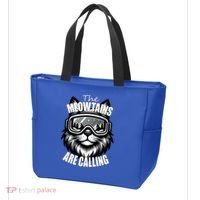 Funny Cat The Meowtains Are Calling Snowboard Ski Lover Tote Bag thumb 3