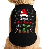 Funny Christmas Tree Single Ready To Jingle Christmas Jingle Xmas Holiday Gift Doggie Tank thumb 0