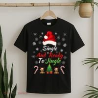 Funny Christmas Tree Single Ready To Jingle Christmas Jingle Xmas Holiday Gift T-Shirt thumb 2
