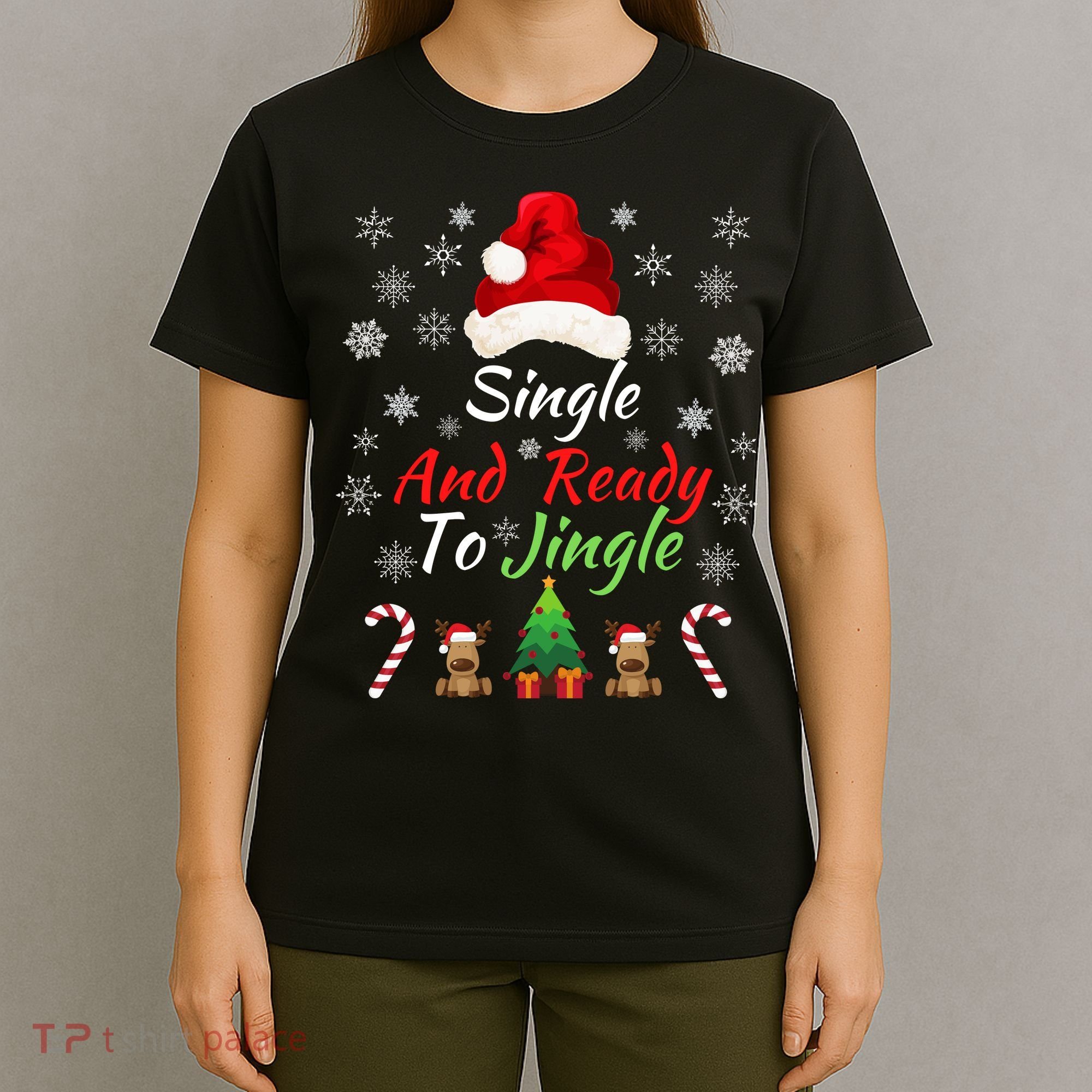Funny Christmas Tree Single Ready To Jingle Christmas Jingle Xmas Holiday Gift T-Shirt