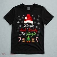 Funny Christmas Tree Single Ready To Jingle Christmas Jingle Xmas Holiday Gift T-Shirt thumb 5