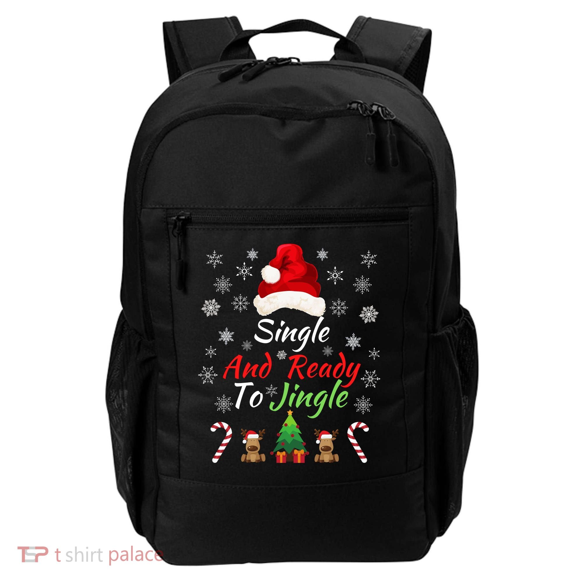 Funny Christmas Tree Single Ready To Jingle Christmas Jingle Xmas Holiday Gift Backpack