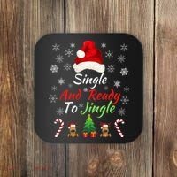 Funny Christmas Tree Single Ready To Jingle Christmas Jingle Xmas Holiday Gift Coaster thumb 0