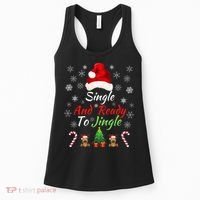 Funny Christmas Tree Single Ready To Jingle Christmas Jingle Xmas Holiday Gift Women's Tank Top thumb 0