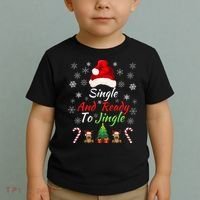 Funny Christmas Tree Single Ready To Jingle Christmas Jingle Xmas Holiday Gift Toddler T-Shirt thumb 2