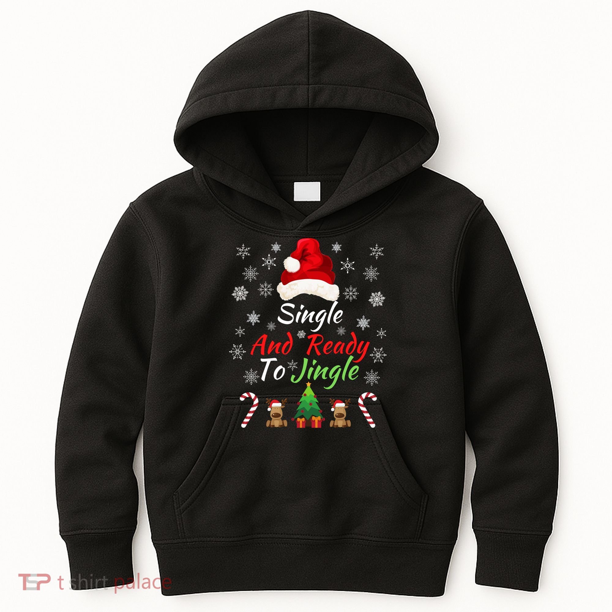 Funny Christmas Tree Single Ready To Jingle Christmas Jingle Xmas Holiday Gift Kids Hoodie