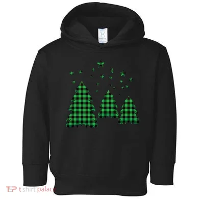 Festive Christmas Trees Pattern Toddler Hoodie