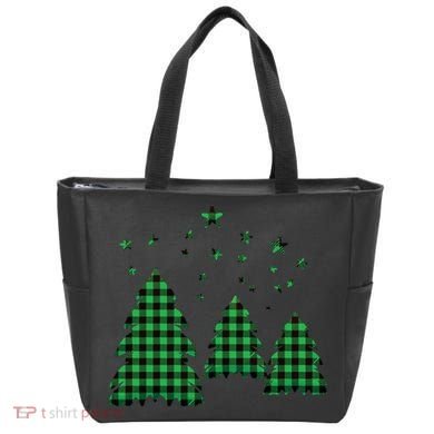 Festive Christmas Trees Pattern Tote Bag