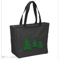 Festive Christmas Trees Pattern Tote Bag thumb 2