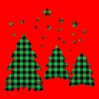 Festive Christmas Trees Pattern Santa Hat thumb 1
