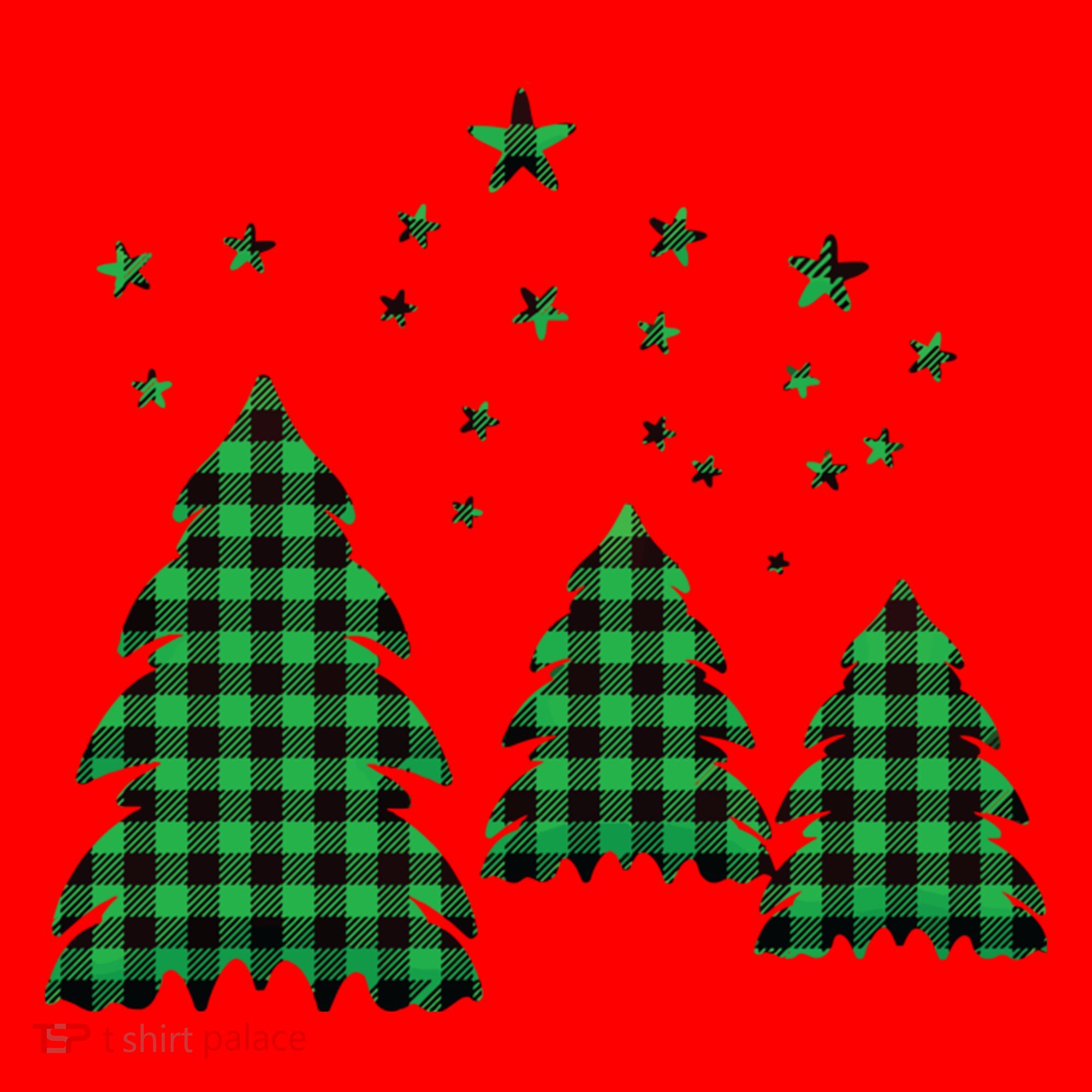Festive Christmas Trees Pattern Santa Hat