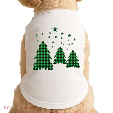 Festive Christmas Trees Pattern Doggie Tank