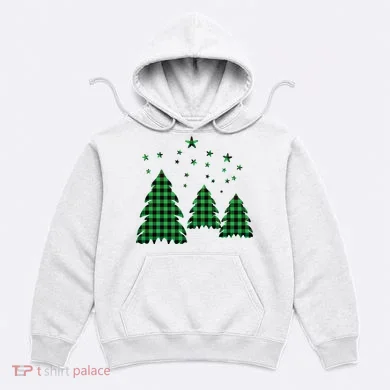 Festive Christmas Trees Pattern Hoodie