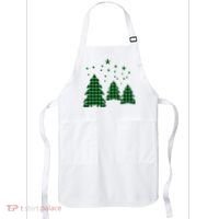 Festive Christmas Trees Pattern Apron thumb 0