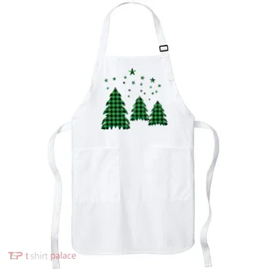 Festive Christmas Trees Pattern Apron