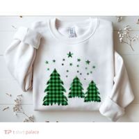 Festive Christmas Trees Pattern Sweatshirt thumb 2