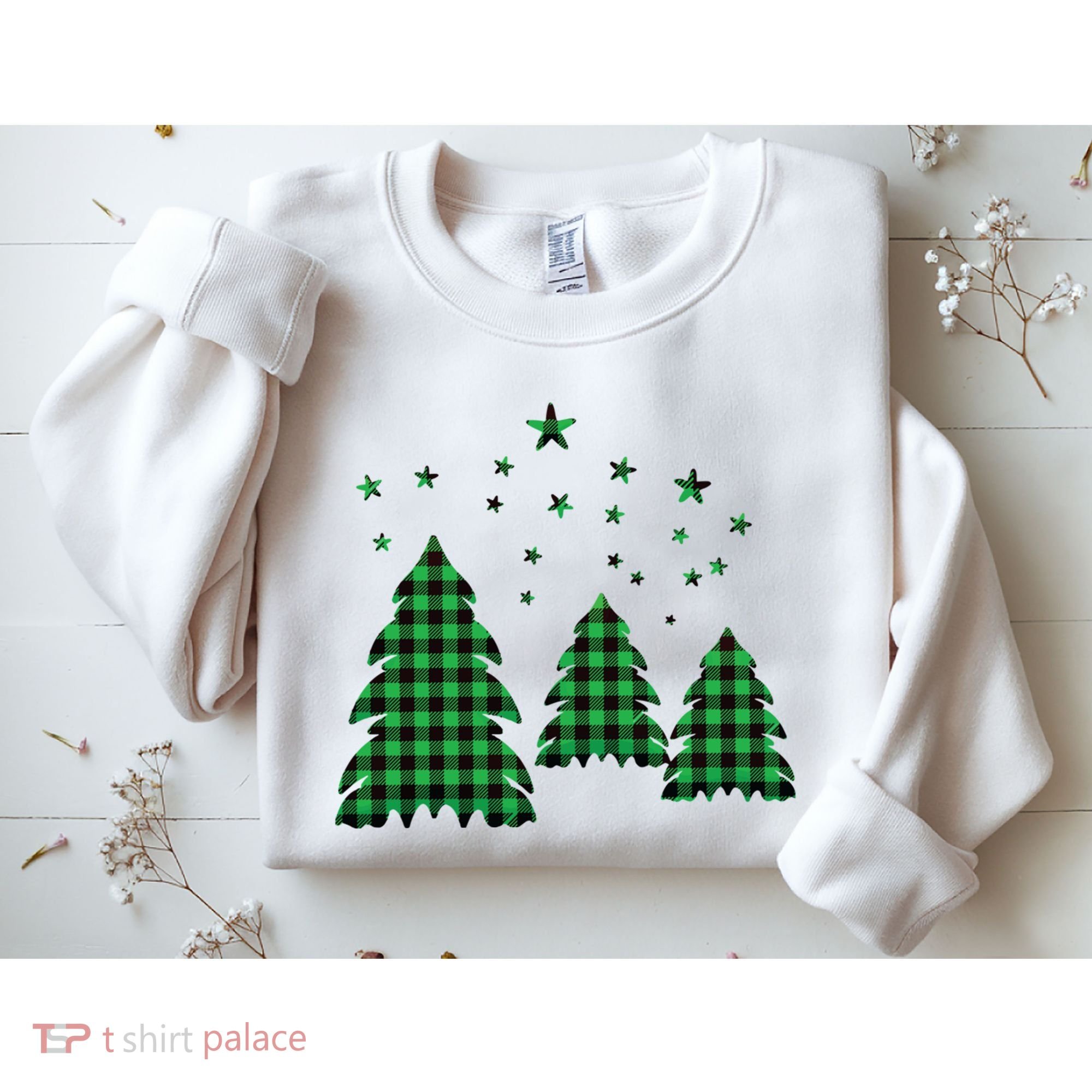 Festive Christmas Trees Pattern Sweatshirt