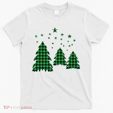 Festive Christmas Trees Pattern T-Shirt