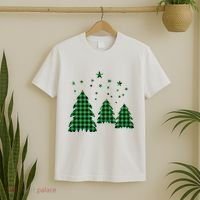 Festive Christmas Trees Pattern T-Shirt thumb 2