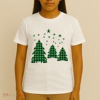 Festive Christmas Trees Pattern T-Shirt thumb 4