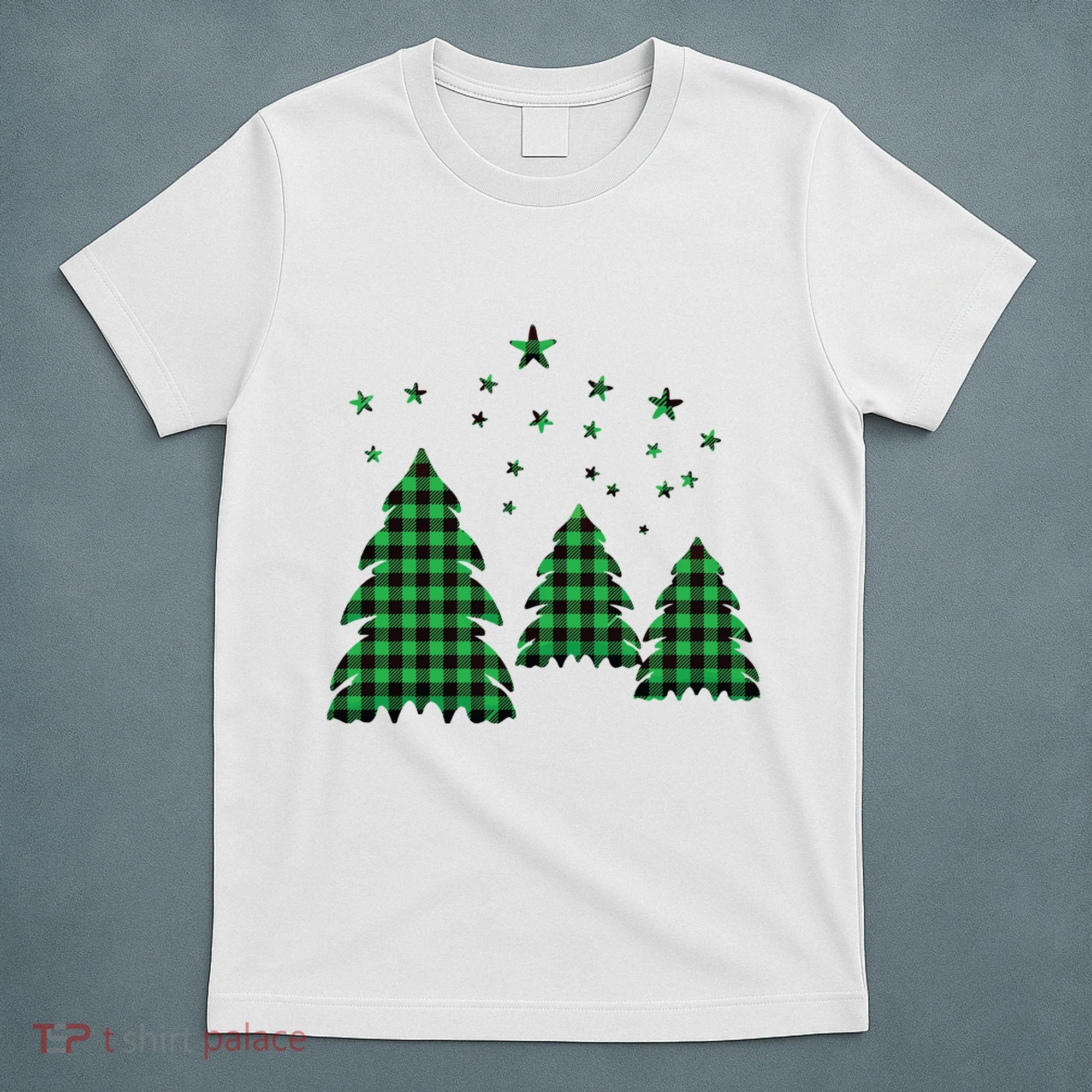 Festive Christmas Trees Pattern T-Shirt