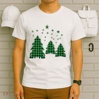 Festive Christmas Trees Pattern T-Shirt thumb 6